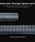 Coiled telescopic hose of High Efficiency 4000 RPM Fume Extraction Kit For 3D Printer Enclosures With Adjustable Telescopic Hose