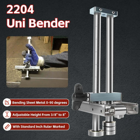 Pro Grade Sheet Metal Bender Tool With Adjustable Bend Height From Three Eighths To Eight Inches Handy DIY Bending Tool for 24 Gauge Steel