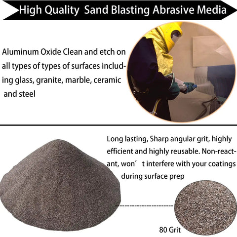 Six Pounds Of 100 Grit Aluminum Oxide Sand Blasting Abrasive Media For Cabinets And Guns, Virgin Brown Pro Grade Material
