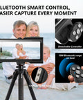 Universal Waterproof Phone Case Fits Iphone Samsung And Android With IP68 Protection Up To 50 Feet Deep shown on a tripod.