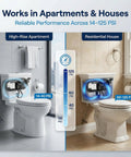 1.6 GPF Pressure Assisted Flush System Complete Kit With Flush Control And Handle Assembly for B8106 B8100 installation in apartments and houses