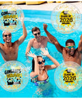 Class Of 2026 Graduation Beach Balls Set 11 Inch Inflatable Party Balls With Glitter Gold And Black Markers For Senior Celebrations Poolside Beach Decor And Gift Favors 10 Pack used in pool party