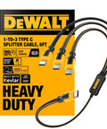 100W USB C To USB C Splitter Cable No Fuss 3 Devices Charging At Once 1 To 3 Output Kevlar Reinforced 6 Ft Heavy Duty