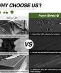 Comparison of black deck box covers with waterproof and tear-resistant benefits highlighted.