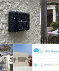 Up And Down Solar Fence Lights 2 Pack Waterproof Solar Step Lights illustrating IP65 waterproof rating in outdoor rain