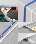 Game Ready Cat8 Ethernet Cable 6FT 40Gbps 2000MHz High Speed Flat Patch Cord with Gold Plated RJ45 Connectors for Gaming PC