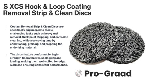 4 Piece Starter Kit With 7 Inch Silicon Carbide Coating Removal Discs and Hook And Loop Clean Strip Discs