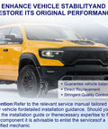 Front Suspension Stabilizer Bar And Sway Bar Link Kit For Dodge Ram 1500 2011 2018 And Ram Classic 2019 2022 4WD Replacing 55398938AC And 55398938AB With K80894 And 5170290 on yellow Ram truck