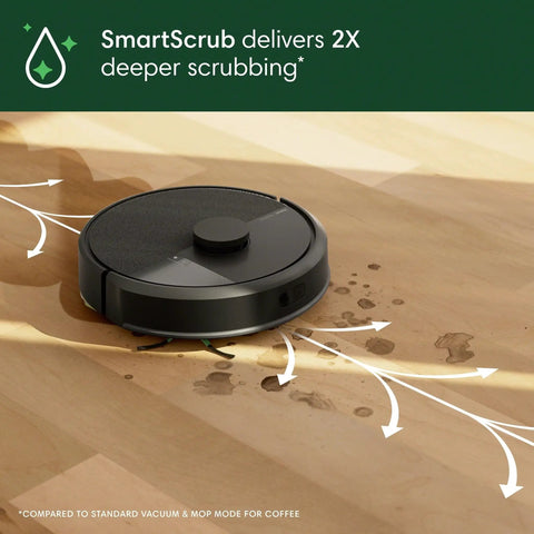 Combo Robot Vacuum And Mop With 70X Power-Lifting Beast-Mode Suction cleaning wet floor with SmartScrub technology