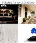 4 Inch Adjustable Eyeball LED Recessed Gimbal Light 9W 120V 900 Lumen Dimmable suitable for wet locations like gazebo and porch