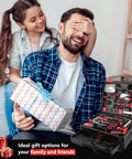 276-Piece Tool Set Kit With 12V Cordless Drill Driver, Portable Toolbox with drawer, shown as ideal gift for family