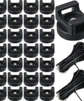 Magnetic Zip Tie Mounts Kit 250 Pieces With Heavy Duty Nylon Cable Ties And Magnetic Wire Management Bases arrangement.