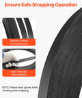 Heavy Duty Steel Strapping Coil 3 4 Inch By 02 Inch By 1640 Ft Metal Banding Roll showcasing smooth surface and high-strength steel material.