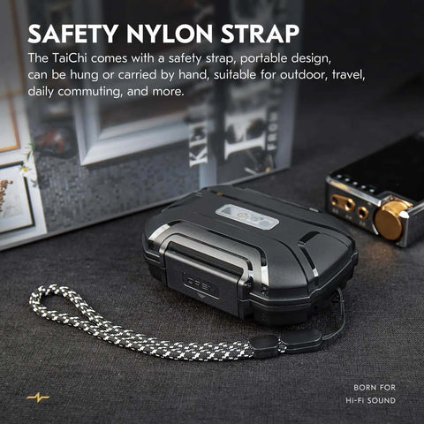 Fly InEar Monitor Case With Hella Protective Sealed Shell Portable Earbud And Iem Cable Travel Organizer Waterproof Earphone Storage Box For Kz Zs Series Audiophile Gear Keep Your Setup Locked Down Black with safety strap.