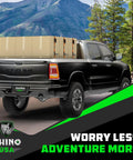 Hella Tough Heavy Duty Ratchet Straps 4 Pack Tie Down Cargo Lashing One Inch By Fifteen Foot securing boxes in truck bed.