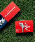 Diamond Golf Tees That Cut Spin For Longer, Straighter Drives And Zero Friction Feel, 3.25 Inch Tees in red packaging on grass