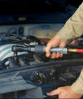 1077XPA Half Inch Air Ratchet Wrench With 360 Degree Exhaust in use for automotive maintenance