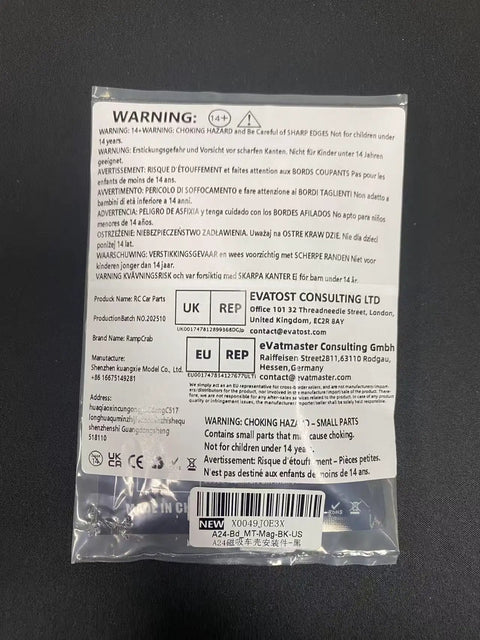 Back packaging of AX24 Invisible Magnetic Body Shell Mount For 1 24 Scale RC Crawler Beefy Aluminum Alloy 6061 T6