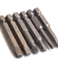 Square Head Screwdriver Bits Set, 6 Sizes SQ1 SQ2 SQ2.7 SQ3 SQ4 SQ5, 1/4 Inch Hex Shank, Magnetic Tips, Pro Grade Heavy Duty S2 Steel