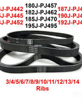 Heavy Duty 12 Rib Drive Belt For PJ432 PJ457 PJ483 PJ493 PJ508 PJ520 PJ533 PJ546 PJ559 PJ584 PJ610 195J PJ495 12RIBS Replacement