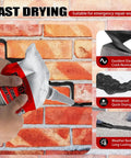 Applying 4 Pack High Elasticity Asphalt And Concrete Crack Filler For Driveways Waterproof Sealant Flexible Crack Repair on brick wall