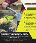 Killer One Inch Tenon Cutter With Beefy Twin Blades And Built In Scale Fits Half Inch Drills And Up solid aluminum body in action.