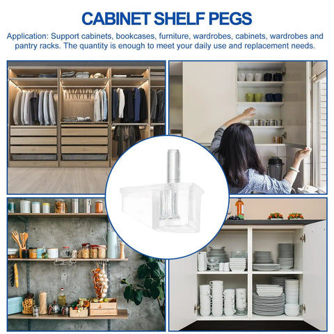 20 Plastic Shelf Support Pegs 3mm For Cabinet Shelves Smooth Burr Free Design For Wood And Glass Boards In Home Cabinets Super Easy Install Unobtrusive Durable Shelf Pins For Bookshelves And Display Cabinets