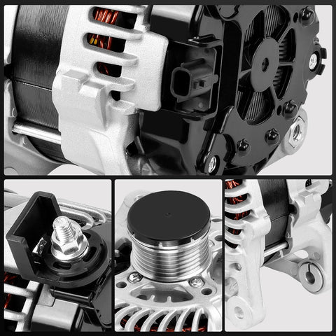 Premium 120 Amp Alternator Replacement for 2019 2020 2021 2022 Nissan Altima 2.5L With A005TE0381ZX Part Number Easy Install Plug And Play And OEM Style Fit for Daily Driver Reliability close-up view