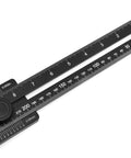 10 Inch Aluminum Offset Marking Gauge And Layout Tool With Laser Etched Scale For Caliper Level Precision Handy Dual Metric And Imperial Vernier Center Knob For Easy Sliding And Accurate Marking On Wood And Metal, black