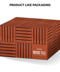 Packaging of Interlocking Teak Deck Tiles 12x12 Inches Outdoor Flooring That Rocks Weather Resistant UV Protected Anti Slip Patio Pavers