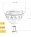 MR16 LED Light Bulbs 5W Non Dimmable Replacement for 50W Halogen, 3000K Warm White, 40 Degree Beam, GU5.3 Bi Pin Base, 12V AC DC Compatible, Ultra Energy Saving, 6 Pack