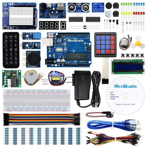 Beginner Friendly Arduino Uno R3 Starter Kit With Tutorial And Controller Board LCD1602 Module IDE Compatibility And 9V 1A Power Adapter