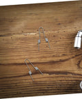 Topperfun 4pcs Stainless Steel Garbage Bin Lid Replacement Springs Dual Coil Torsion Kit For Flip Top Repair on wood surface
