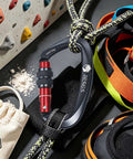 Beefy 25kN Locking Climbing Carabiner UIAA Certified Heavy Duty Large Size for Climbing with Knurl Nut Locking Mechanism