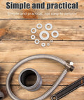 Nylon Flat Washers Assortment Kit 500 Pcs M2 To M8 Durable Marine And Plumbing Grade Corrosion Resistant Hardware Washers For Quick Fixes Noise And Vibration Reduction DIY Friendly, white nylon washers with plumbing hose