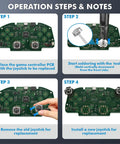 Multi Pin Controller Soldering Iron Tip Kit With TS100 And 936 Adapters, Chrome Plated Copper Tips For Fast Heat Transfer And Precision Alignment, Gamer Grade Desoldering For PS5 PS4 Xbox Series X And S Xbox One And Switch Controllers, joystick PCB steps