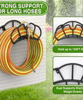 Heavy Duty Garden Hose Holder Wall Mount With Dual Support To Prevent Wobble Holds Up To 125 Feet Of Hose Metal Storage Reel