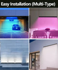 Linkable LED Light Bar Outdoor Color Changing 40 Inch RGBCW Wall Washer Light 180W With Bluetooth App and Remote Control