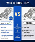 Comparison chart showing DC47-00019A Replacement Heating Element For Dryer Fits DVE50R5400V A3 versus others with features.