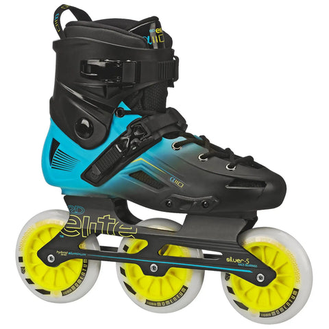 Elite Alpha 110mm 3 Wheel Inline Skates For Recreational Fitness With Lightweight Aluminum Frame Quick Change Axles Bevo Bearings
