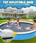 Extra Large Foldable Dog Pool 97-Inch Portable Hard Plastic Bath Tub For Dogs, Kids, And Pets, Collapsible Outdoor Backyard Pool