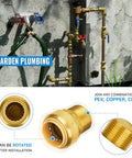 Three Quarter Inch Male Adapter MNPT Push To Connect Plumbing Fitting for PEX Copper CPVC PE RT Pipes in garden plumbing setup