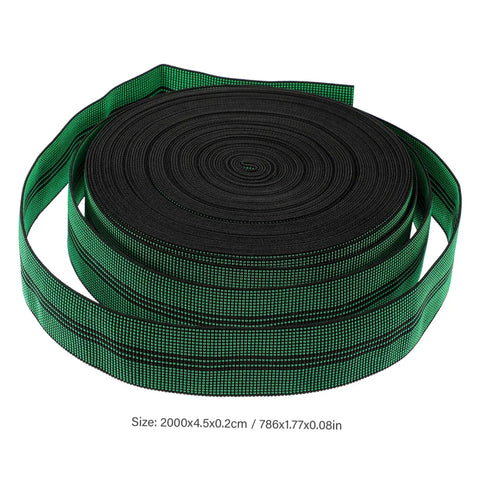 Heavy Duty Nylon Elastic Webbing Straps For Furniture Chart And Sofa Repair Dead Easy Diy Upholstery Fix Wide Wear Resistant Bands, rolled green and black strap