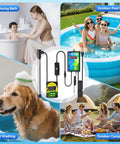 Top Tier 2000 Watt Titanium Immersion Water Heater With Easy Spin Temperature Dial And Built In GFCI Safety Plug for pool, camping, and pet washing.