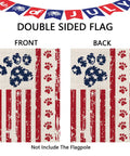 Patriotic Dog Garden Flag With Stars And Stripes Double Sided USA Flag For Fourth Of July Independence Day 12.5x18 Inch