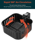Replacement Inner Basket For 5.8 Quart Air Fryer Fits CP358-AF CS358-AF Models Nonstick Dishwasher Safe BPA Free CA Prop 65