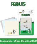 3 Pack Microfiber Cleaning Cloths For Glasses And Lenses, Snoopy design, ultra soft eyeglass wipes for delicate screens.
