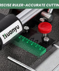 Close-up of Manual Tile Cutter 31 And A Half Inch Built To Last Pro Grade Porcelain Ceramic Tile Cutter's precise ruler feature.