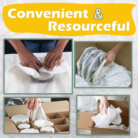 Heavy Unprinted Newsprint Packing Paper Sheets For Moving And Shipping, 320 sheets, wrapping glassware and dishes, Made in USA.