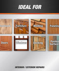 Professional Grade DryDex Wood Filler Goes On Hella Smooth And Sands Just Like Real Wood Total Pro Move For Quick Interior Exterior Fixes Natural Shade 55 Oz Tub for woodwork, furniture, and doors.
